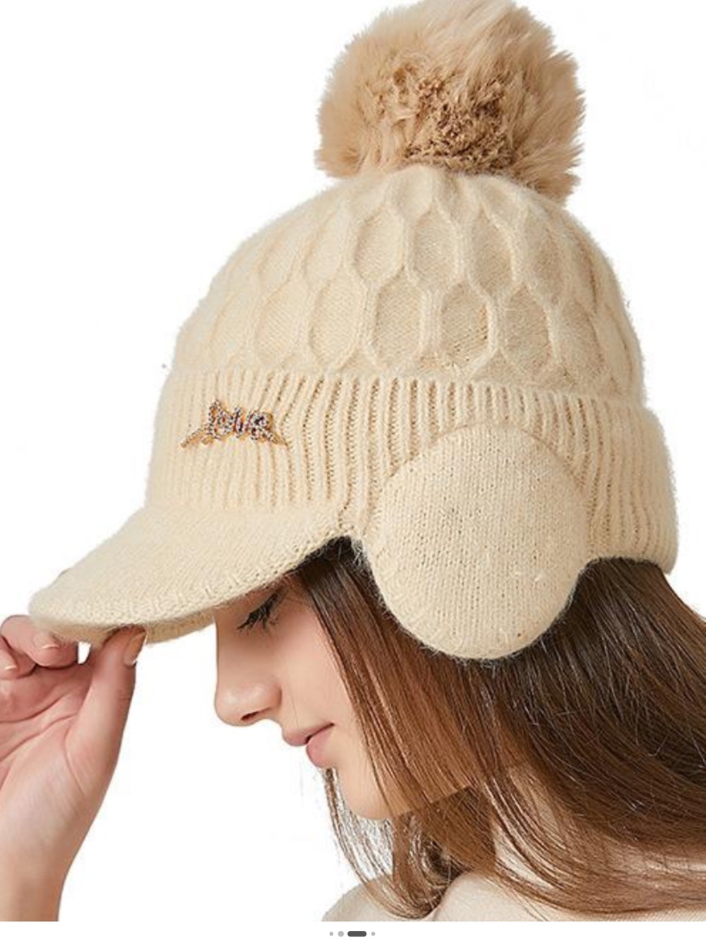 Warm winter tan beanie